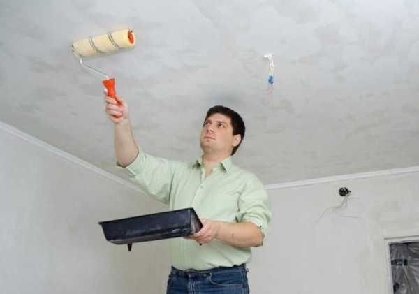 Как покрасить водоэмульсионной краской потолок